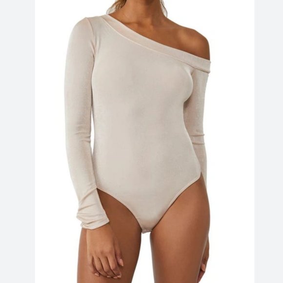 Free People "That's Hot" one-shoulder Bodysuit - Picture 1 of 5